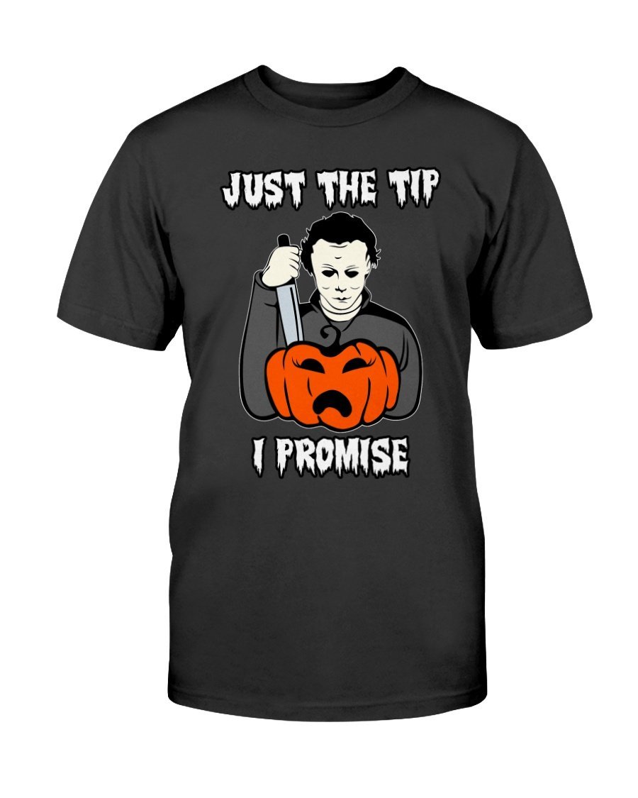 Just The Tip - Halloween Graphic Tees - Funny Halloween Shirts for Guys Apparel Fuel Black S 