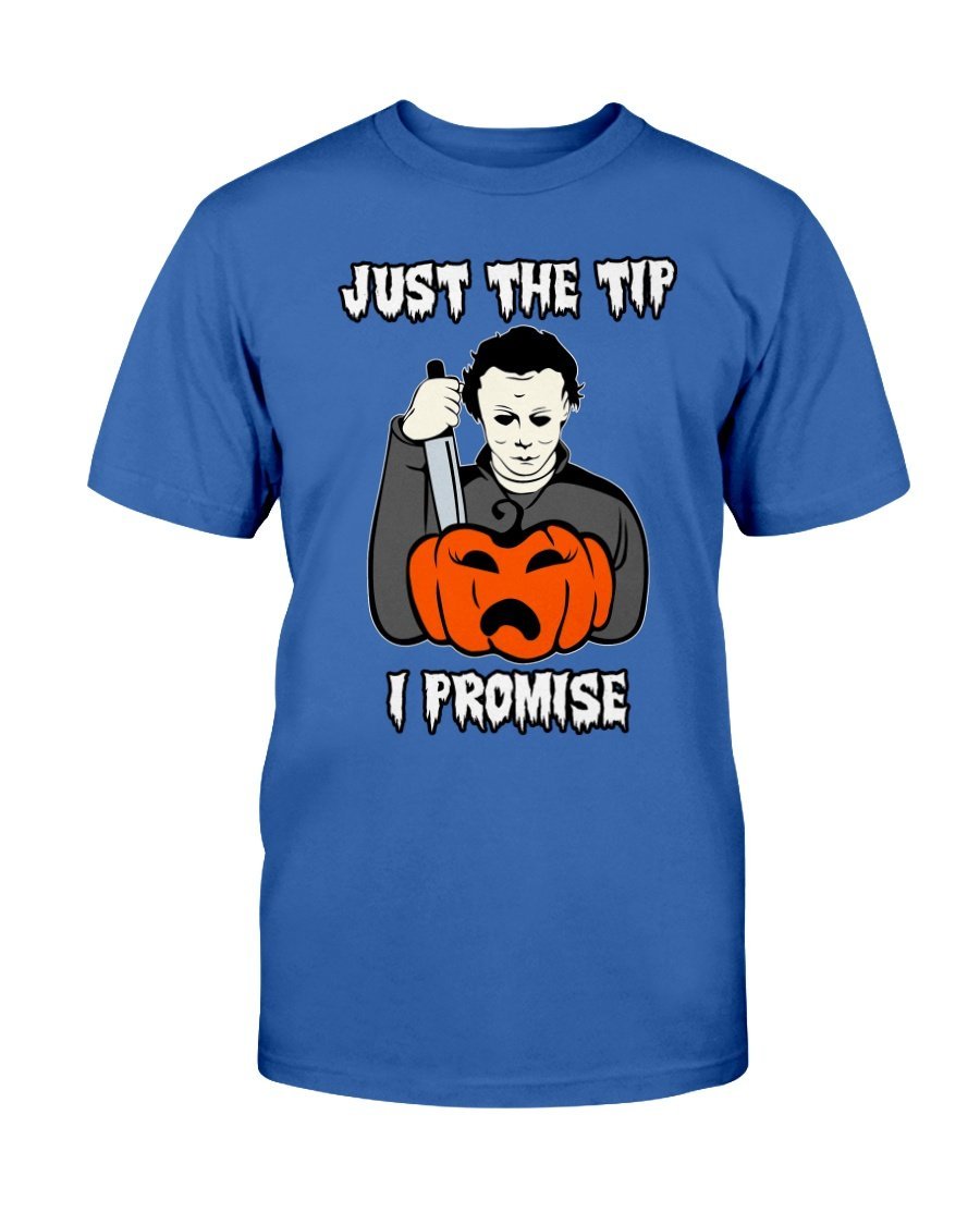 Just The Tip - Halloween Graphic Tees - Funny Halloween Shirts for Guys Apparel Fuel Deep Royal S 