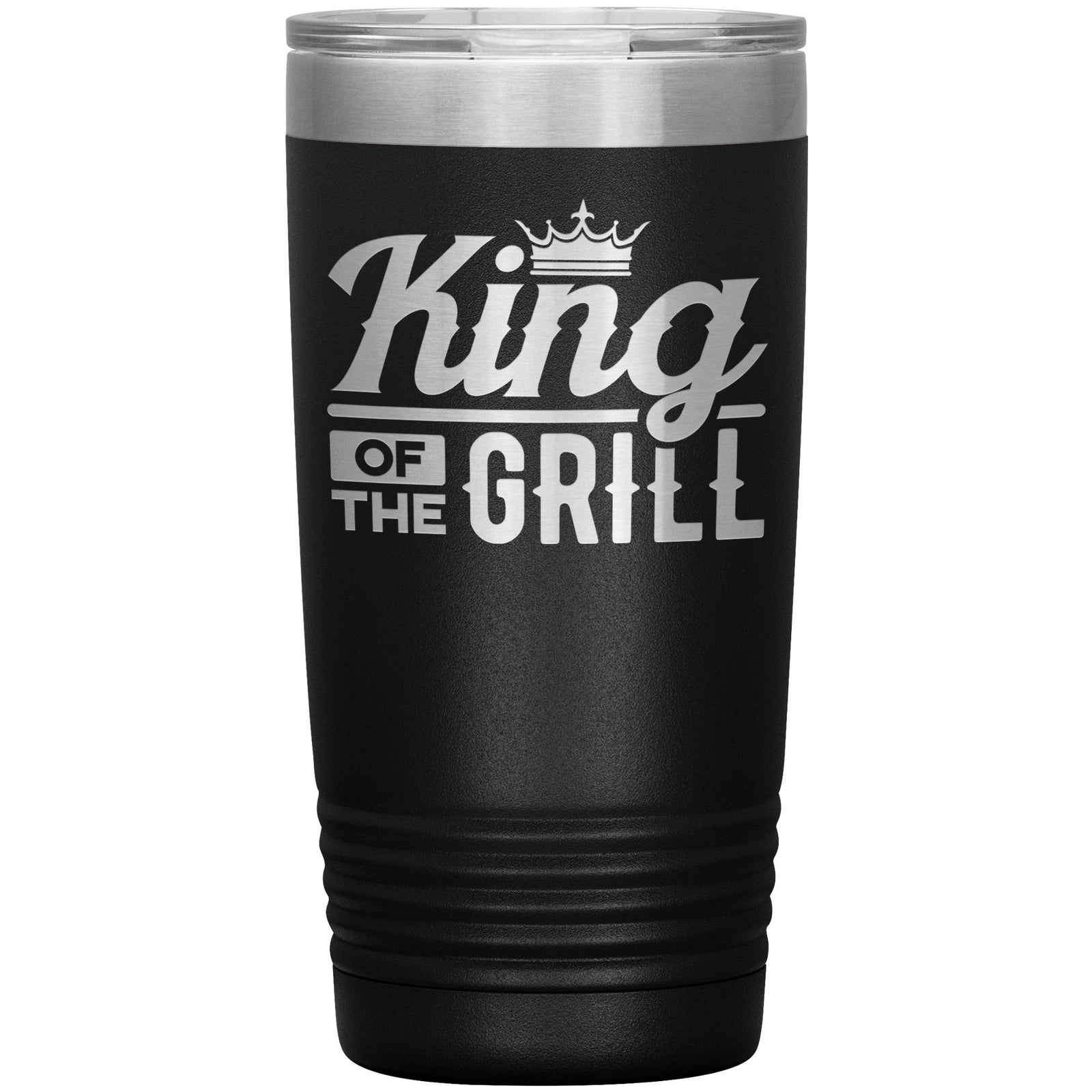 King of the Grill 20oz Tumbler Tumblers teelaunch Black 