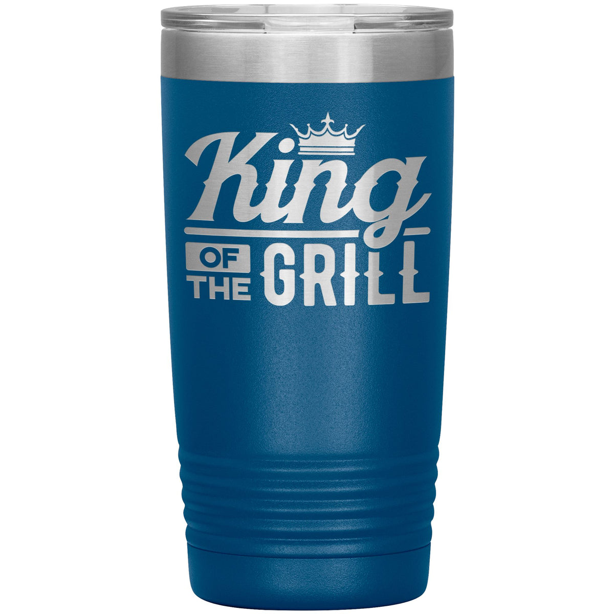 King of the Grill 20oz Tumbler Tumblers teelaunch Blue 