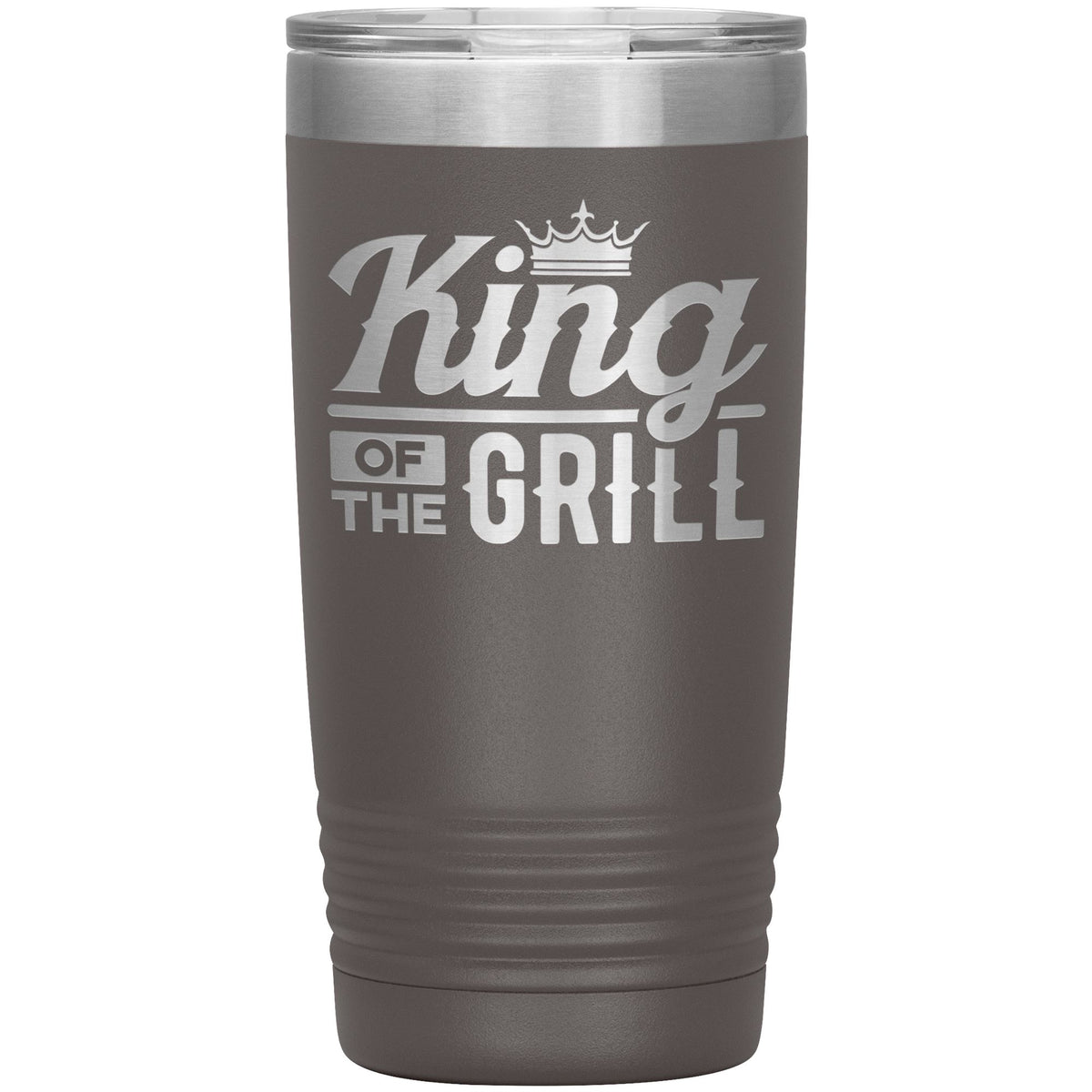 King of the Grill 20oz Tumbler Tumblers teelaunch Pewter 