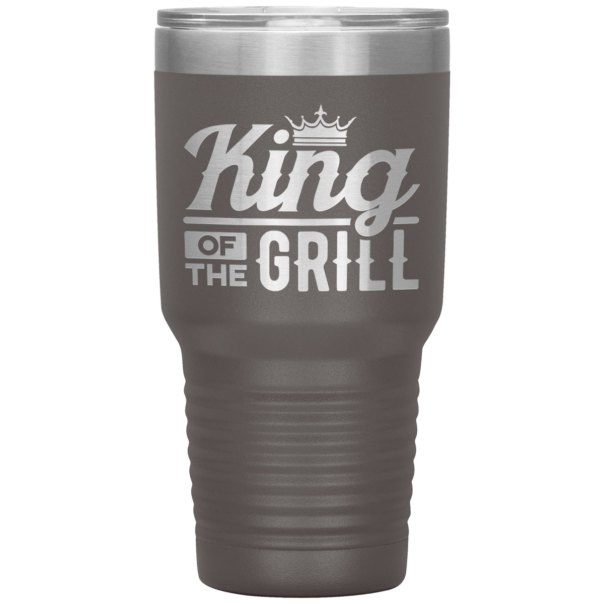 King of the Grill 30oz Tumbler Tumblers teelaunch Pewter 