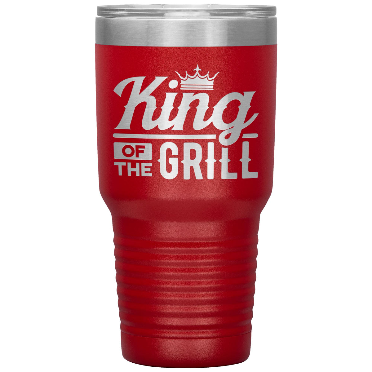 King of the Grill 30oz Tumbler Tumblers teelaunch Red 
