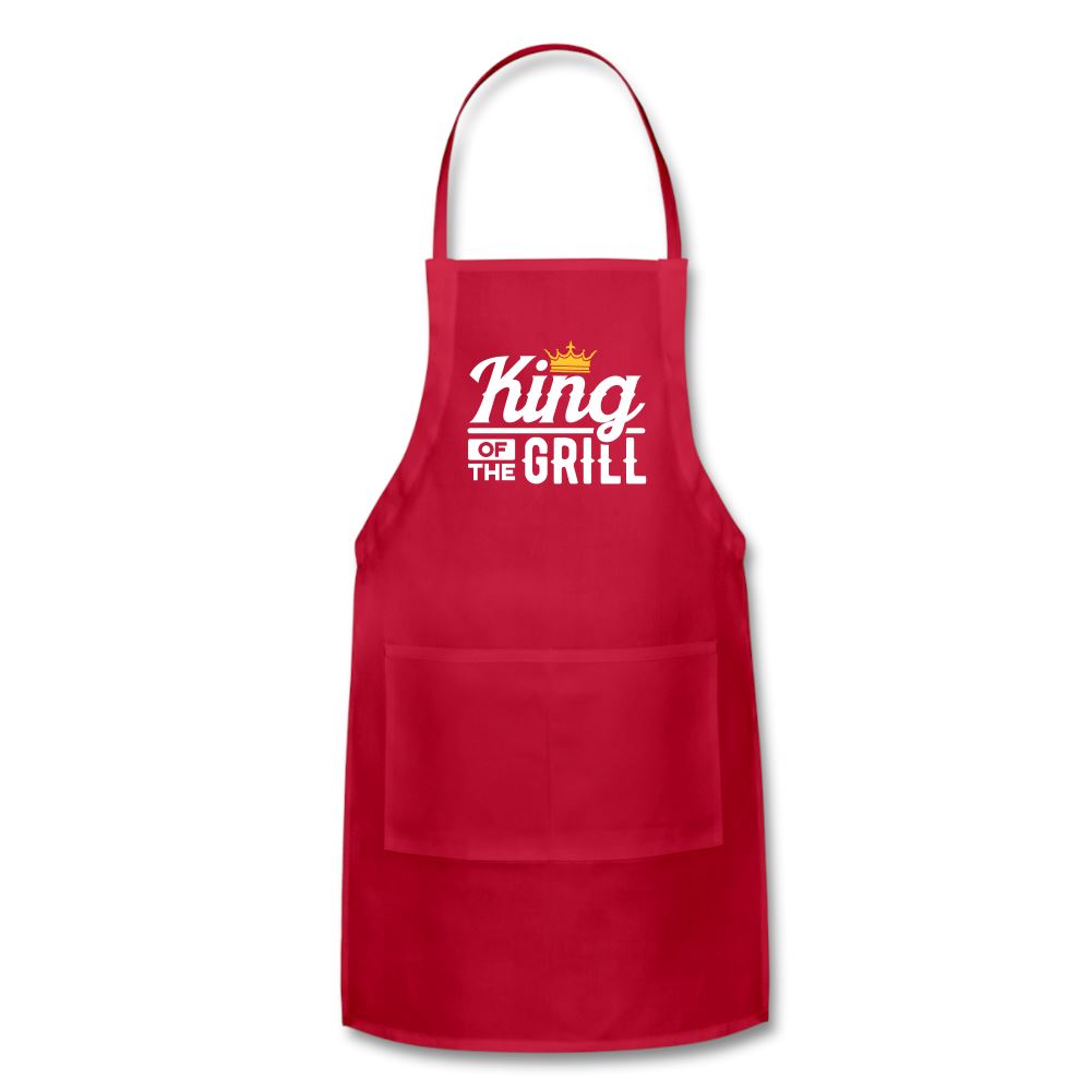 King of the Grill Apron Adjustable Apron | Spreadshirt 1186 SPOD Red 