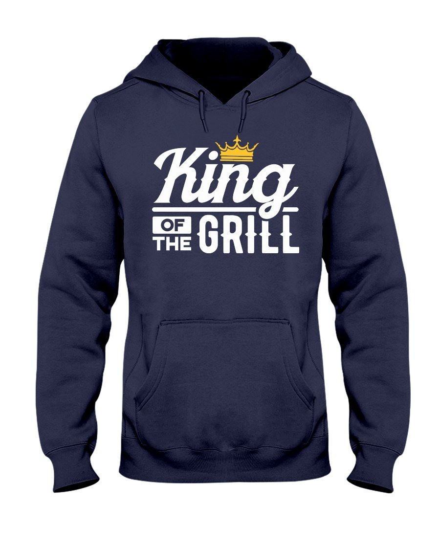 King of the Grill Hoodie Apparel Fuel Dark Colored Hoodie Navy S