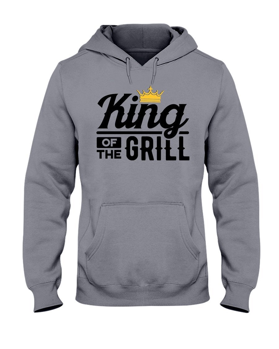 King of the Grill Hoodie Apparel Fuel Light Colored Hoodie Sports Grey S