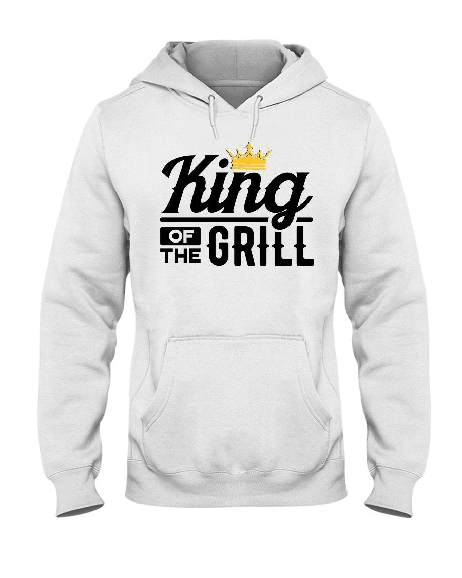 King of the Grill Hoodie Apparel Fuel Light Colored Hoodie White S