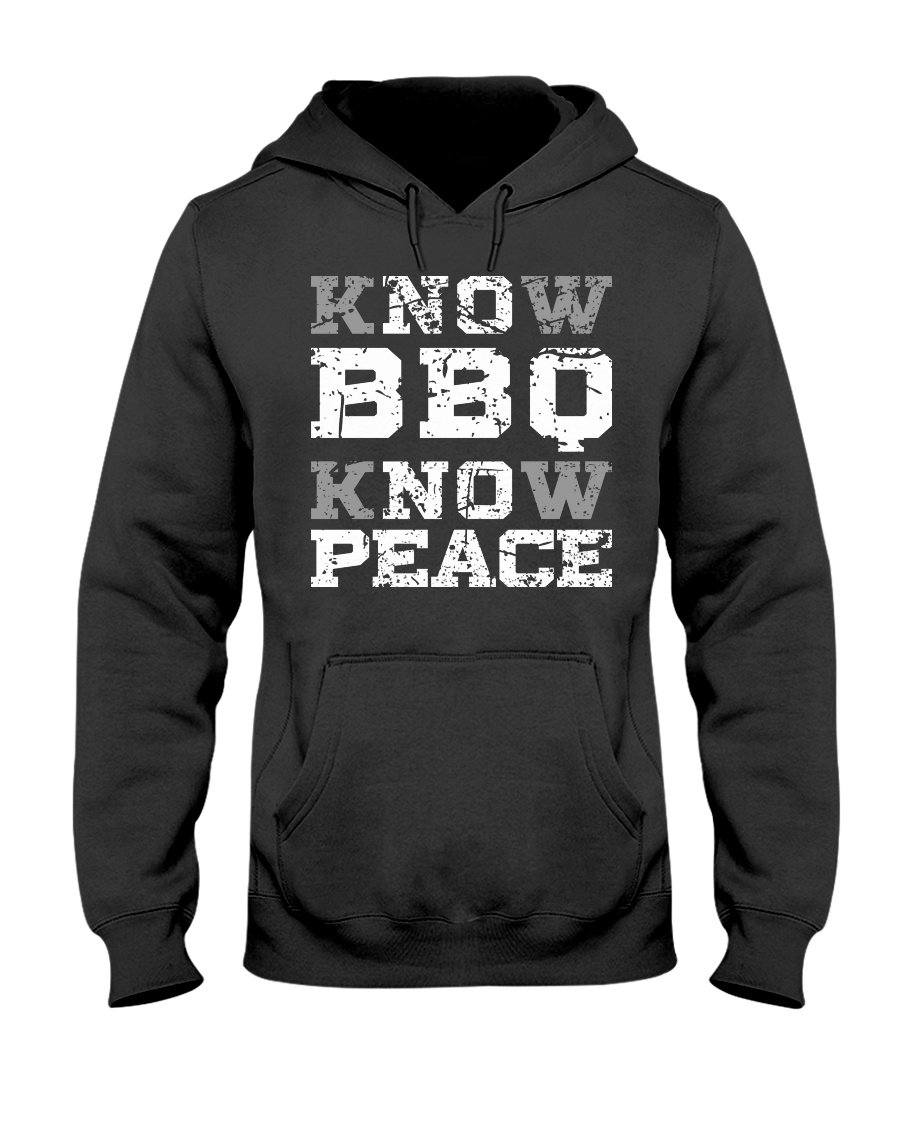Know BBQ Know Peace Hoodie Apparel Fuel Dark Colored Hoodie Black S