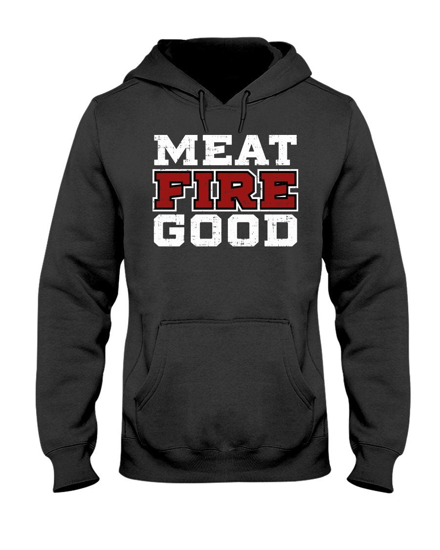 Meat Fire Good Hoodie Apparel Fuel Dark Colored Hoodie Black S