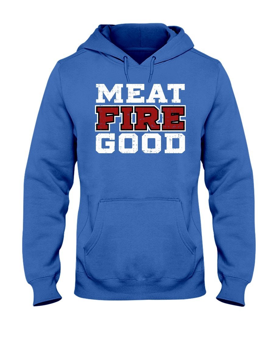 Meat Fire Good Hoodie Apparel Fuel Dark Colored Hoodie Royal Blue S