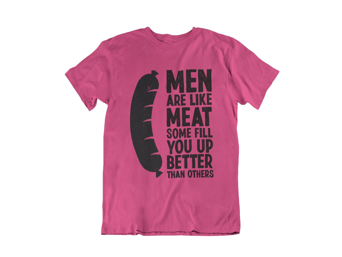 Men Are Like Meat T-Shirt Apparel Fuel Light colors Berry S