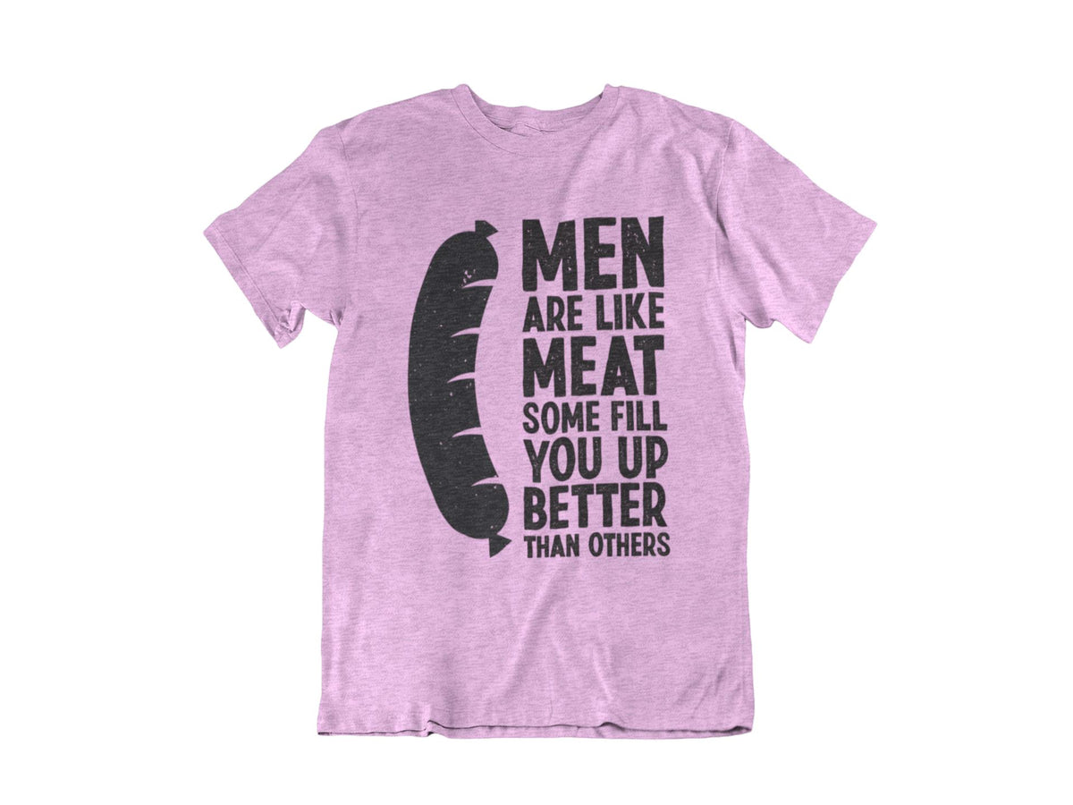 Men Are Like Meat T-Shirt Apparel Fuel Light colors Heather Prism Lilac S