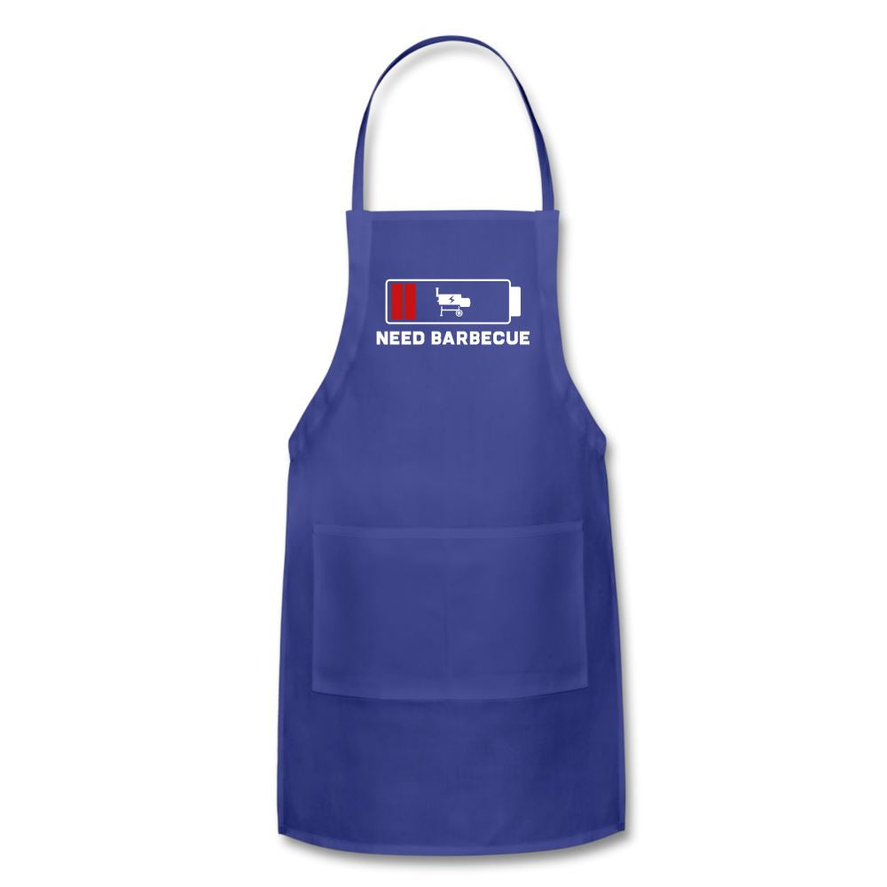 Need Barbecue Apron Adjustable Apron | Spreadshirt 1186 SPOD royal blue 