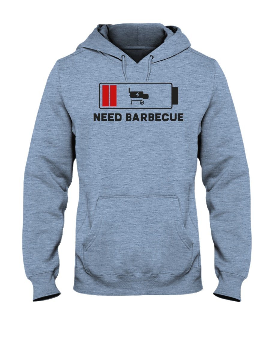 Need Barbecue Hoodie Apparel Fuel Light Colored Hoodie Light Blue S