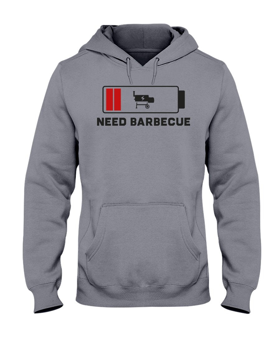 Need Barbecue Hoodie Apparel Fuel Light Colored Hoodie Sports Grey S