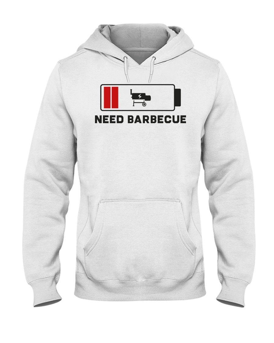 Need Barbecue Hoodie Apparel Fuel Light Colored Hoodie White S