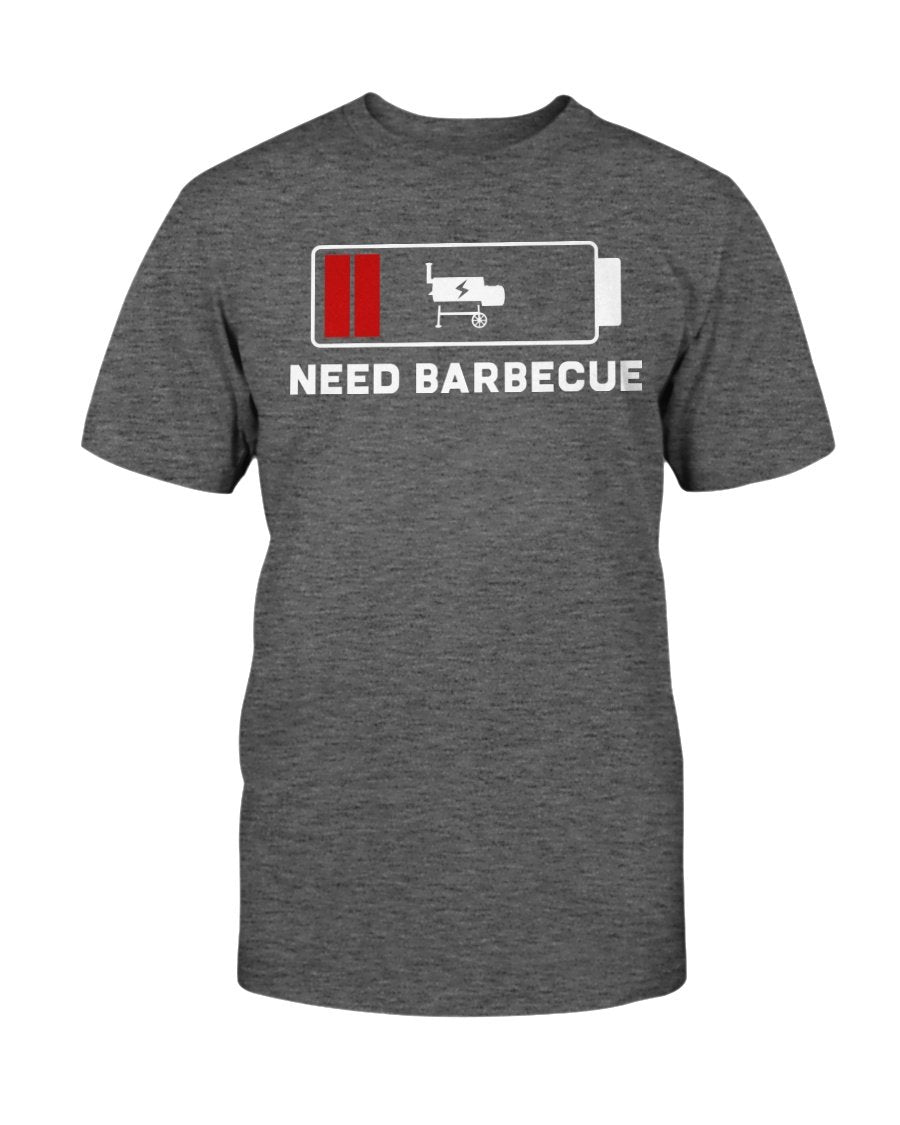 Need Barbecue T-Shirt Apparel Fuel Dark Colored T-Shirt Charcoal Heather S