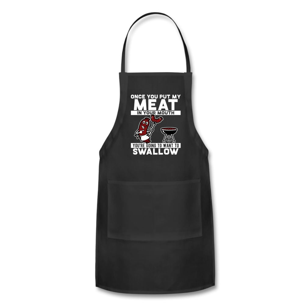 (NEW) Meat Mouth Apron Adjustable Apron | Spreadshirt 1186 SPOD Black 