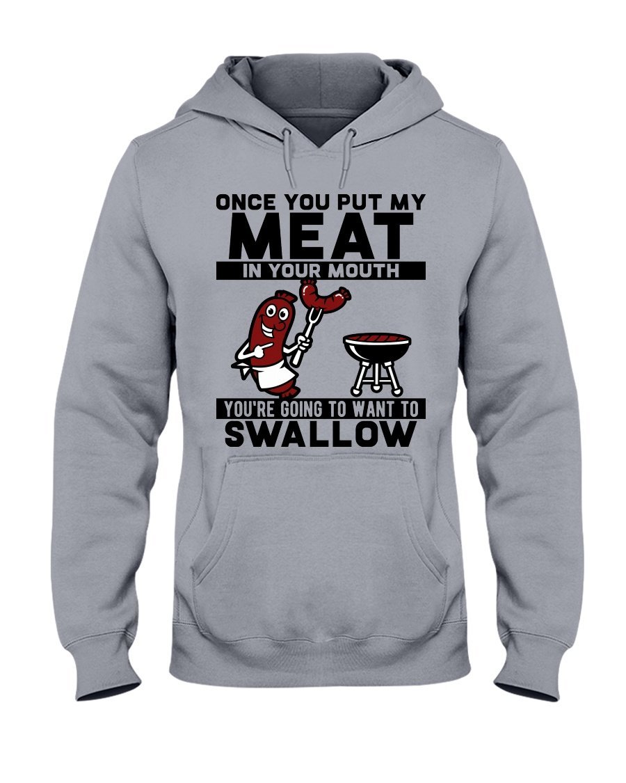 (NEW) Meat Mouth Hoodie Apparel Fuel Light Colored Hoodie Sports Grey S