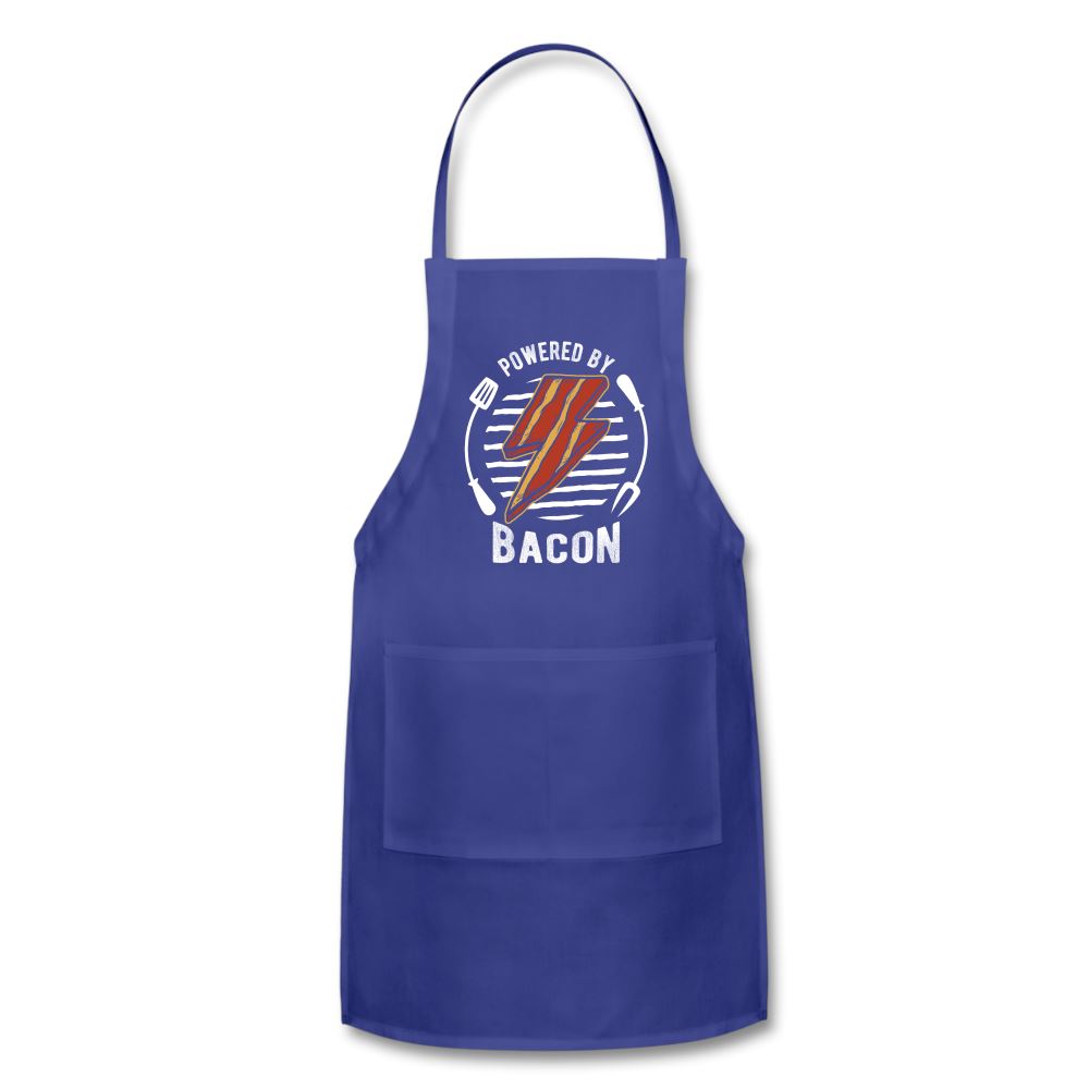 Powered By Bacon Apron Adjustable Apron | Spreadshirt 1186 SPOD Royal Blue 