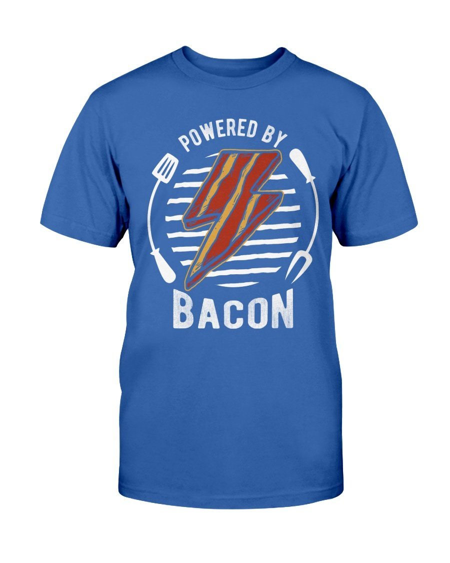 Powered By Bacon T-Shirt Apparel Fuel Dark Colored T-Shirt Deep Royal S