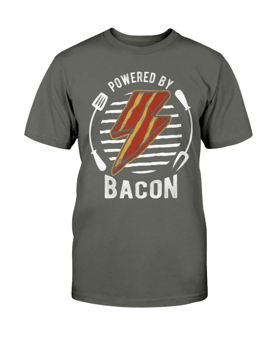 Powered by bacon best sale shirt