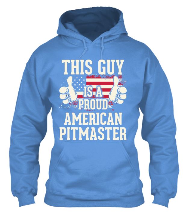 Proud American BBQ Pitmaster Hoodie Hoodies ILGM Medium Baby Blue 