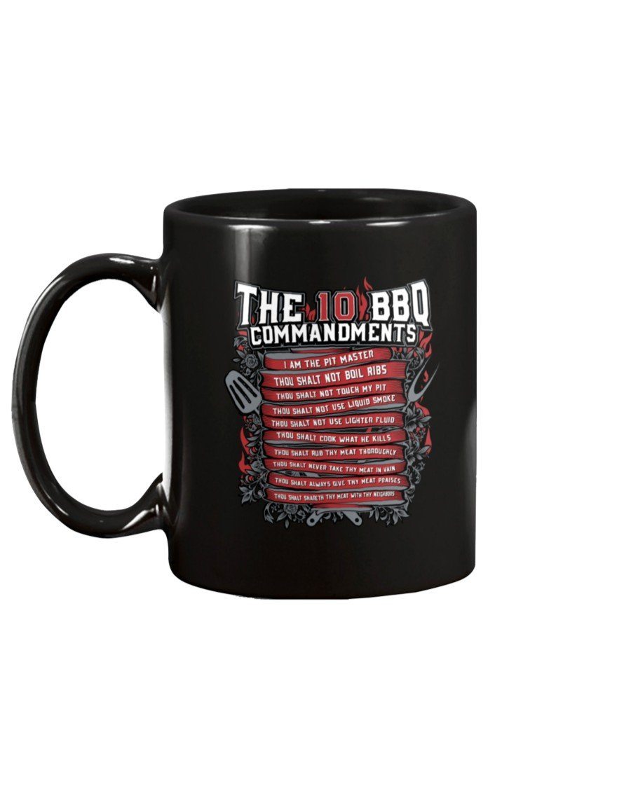The 10 Commandments of BBQ | Grilling BBQ Mug Mugs Fuel Black 15OZ 