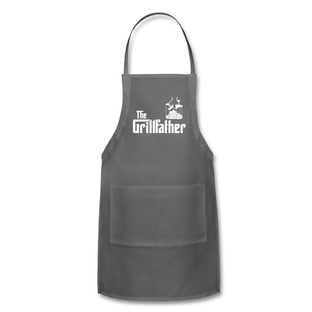 The Grillfather Apron Adjustable Apron | Spreadshirt 1186 SPOD Charcoal 