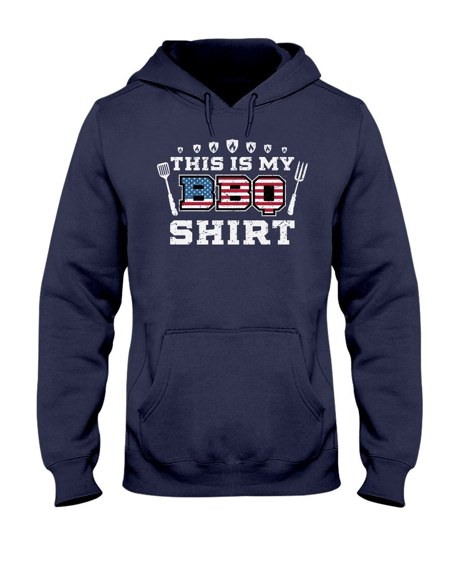 This Is My BBQ Shirt Hoodie Apparel Fuel Dark Colored Hoodie Navy S