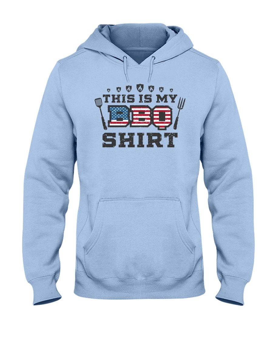 This Is My BBQ Shirt Hoodie Apparel Fuel Light Colored Hoodie Light Blue S