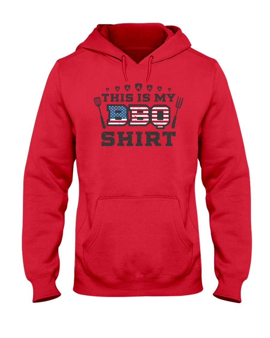 This Is My BBQ Shirt Hoodie Apparel Fuel Light Colored Hoodie Red S