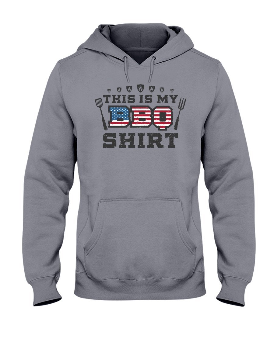 This Is My BBQ Shirt Hoodie Apparel Fuel Light Colored Hoodie Sports Grey S