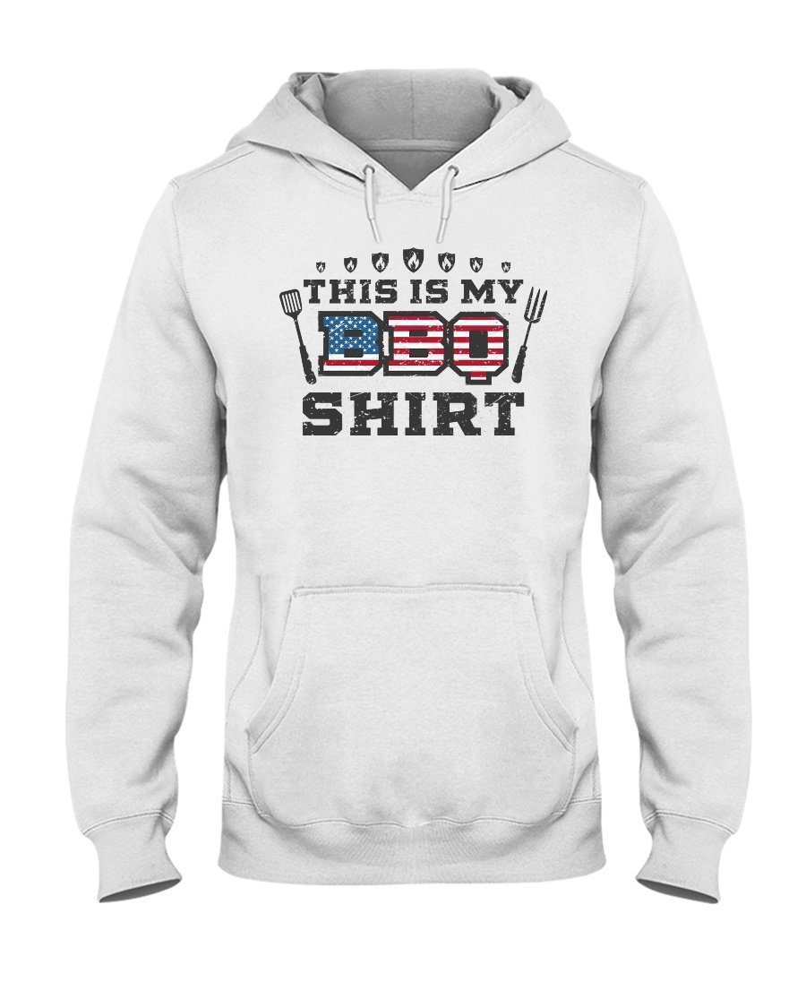 This Is My BBQ Shirt Hoodie Apparel Fuel Light Colored Hoodie White S