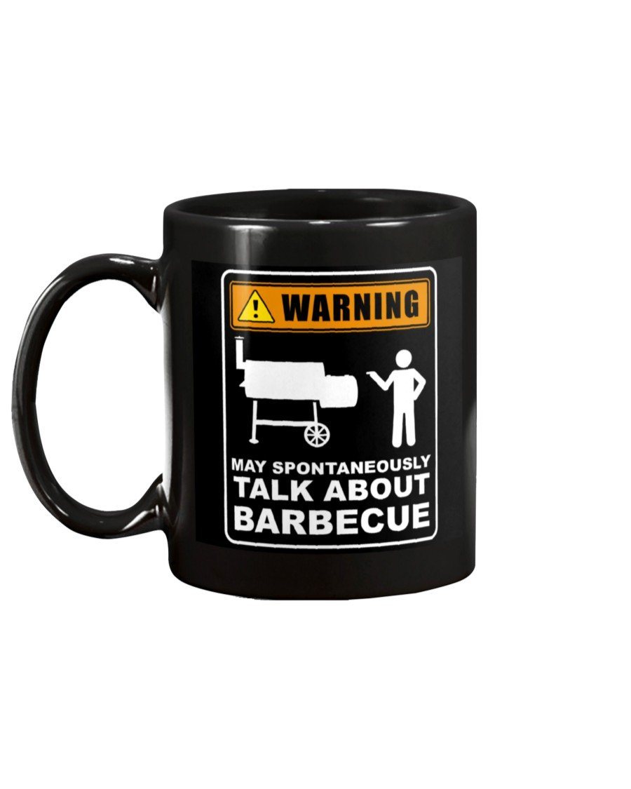 Warning Spontaneously Talks About BBQ Mug Drinkware Fuel 