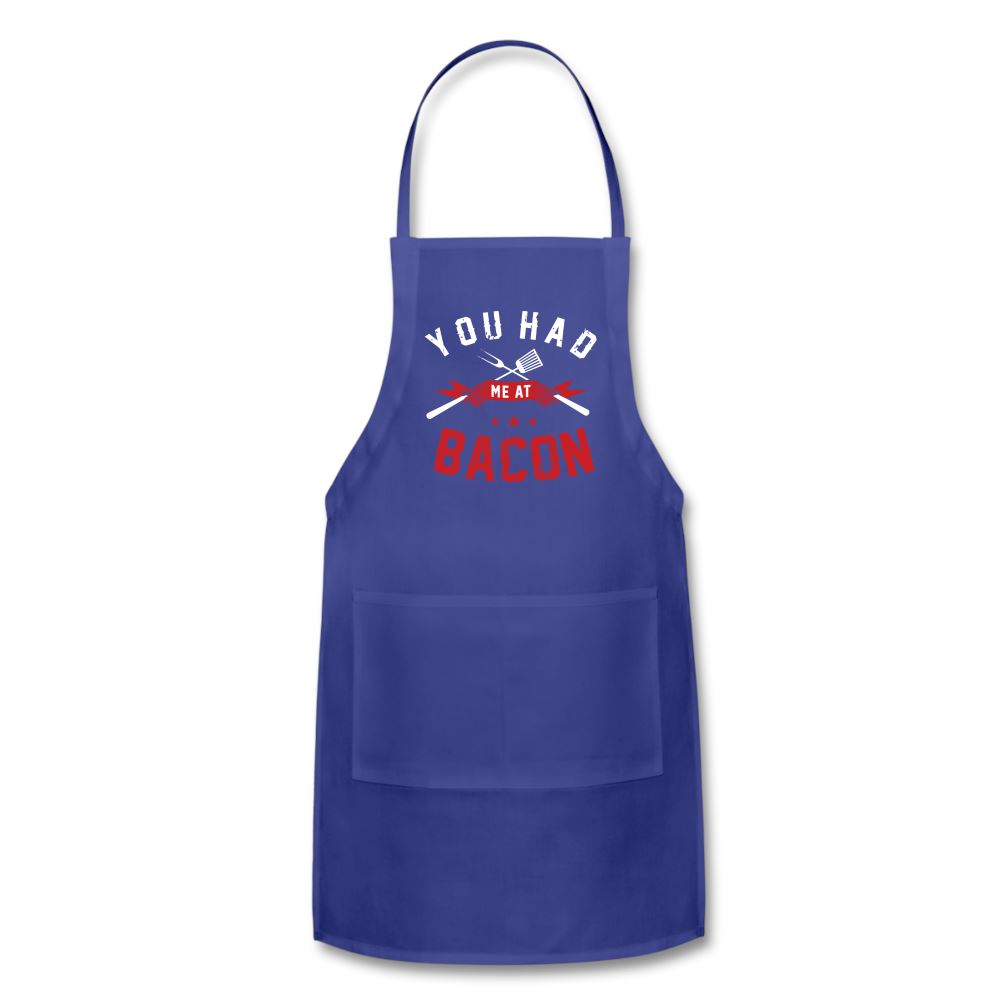 You Had Me At Bacon Apron Adjustable Apron | Spreadshirt 1186 SPOD Royal Blue 